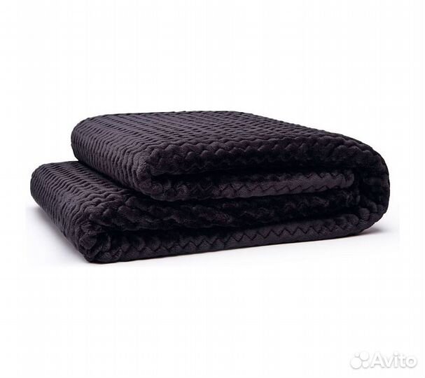 Плед GoodNight Велсофт 150х200, черный