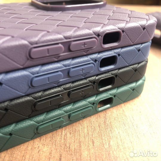 Чехол на iPhone 11/12/13/14/Pro/Pro Max плетеный