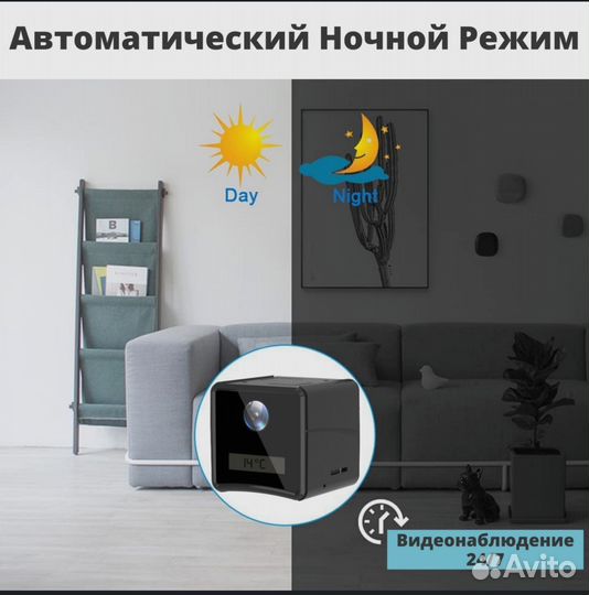 Мини видеокамера wi-fi Full HD 1080p