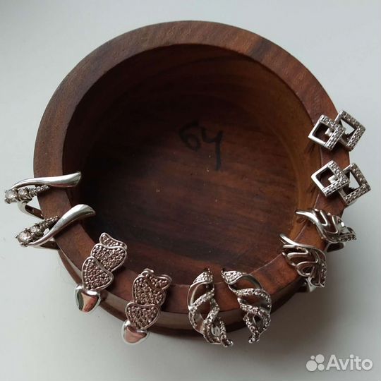 Серьги серебро