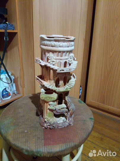 Замок и корабль для аквариума