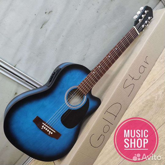 Гитара электроакустическая с широким грифом новая