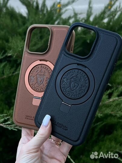 Чехол на iPhone 15 pro / max кожаный Polo