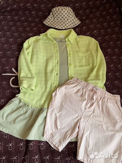 Вещи пакетом-рубашка,платье,шорты,шляпа