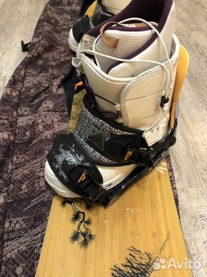 Сноуборд комплект 154см black fire