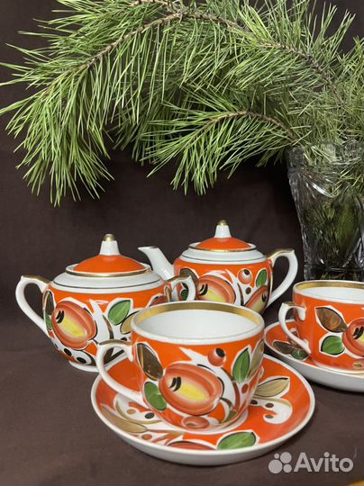 Редкий чайный сервиз Вербилки 60-егг