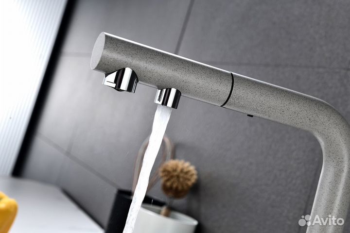 Смеситель для кухни Paulmark Serpentine графит Se213222-DG