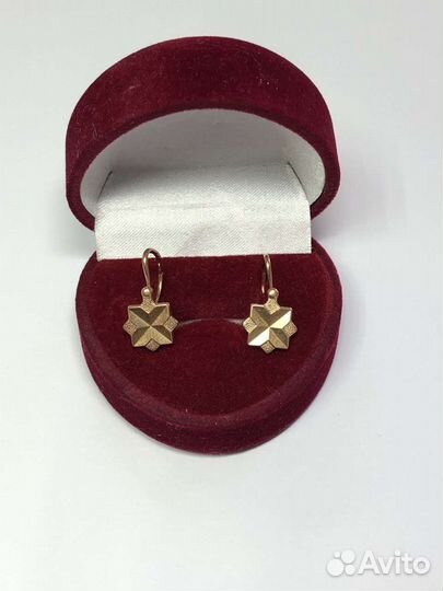 Золотые серьги 583 пробы