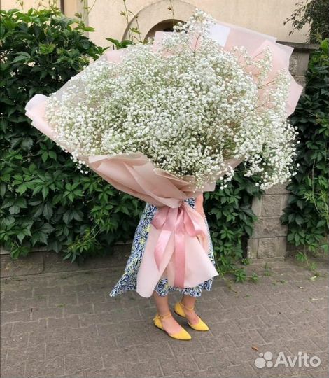 Букеты-гиганты из Гипсофилы