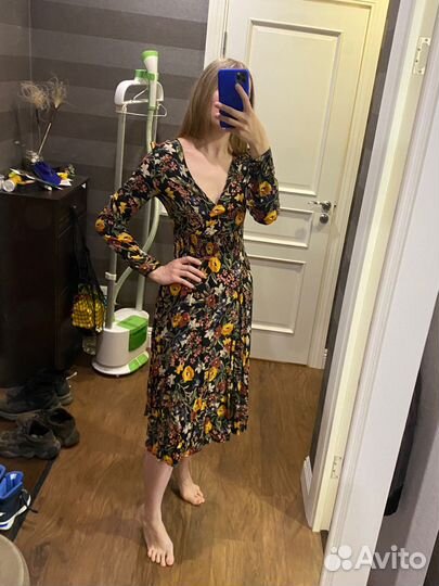 Длинное платье midi Zara