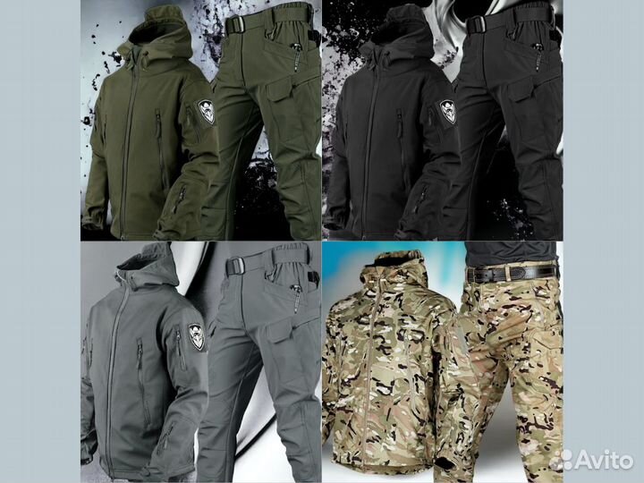 Тактический костюм Softshell Sharkskin водозащита