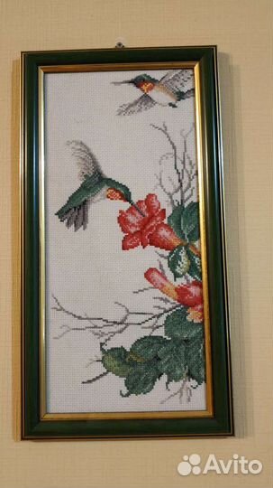 Вышивка,Колибри