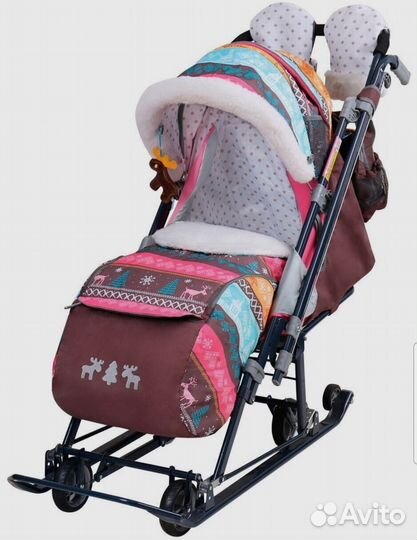 Детские санки коляска Ника 7-3