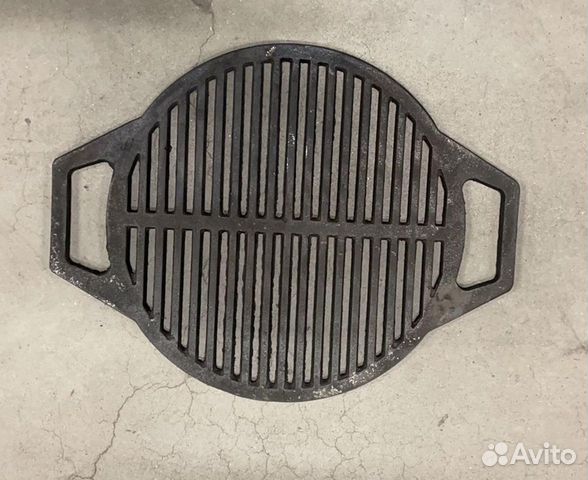 Решетка для гриля круглая 34/45см чугун с ручками
