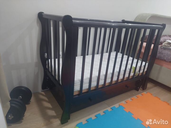 Детская кровать с матрасом с рождения