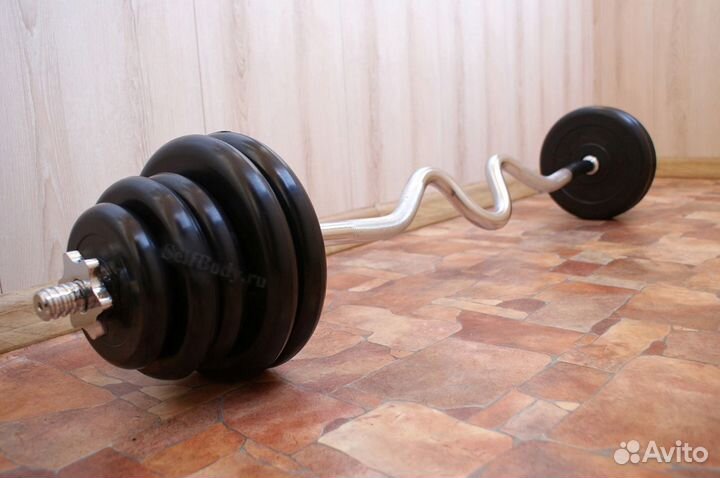 Штанга 38.6 кг (4x5/ 4x2.5/ 2x1.25 кг + ez-гриф)