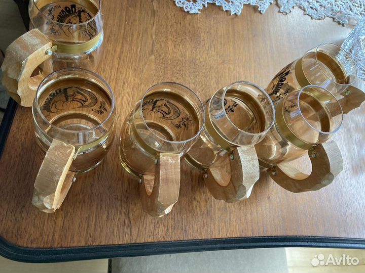 Кружки Полтава стекло дерево