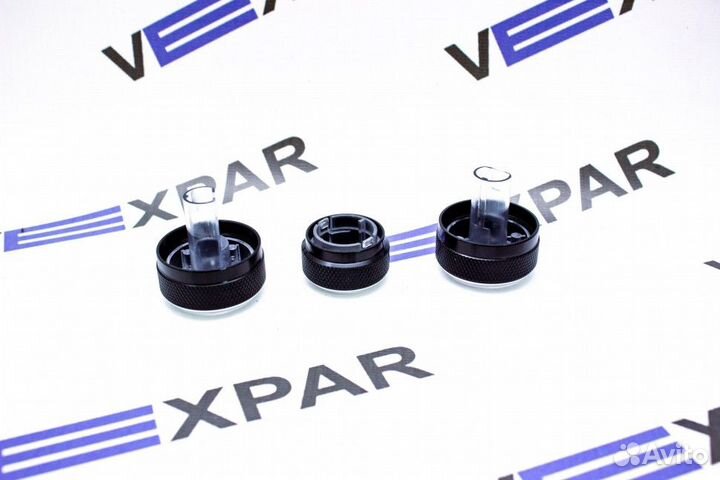 Ручки кондиционера крутилки отопителя (Чёрные-Хром