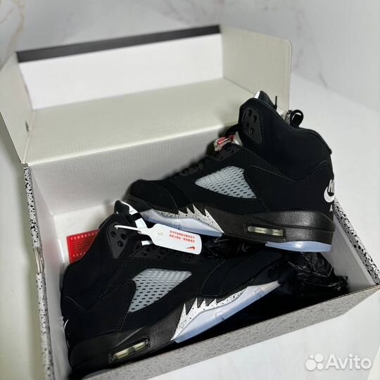 Кроссовки nike air jordan 5 retro black metalic