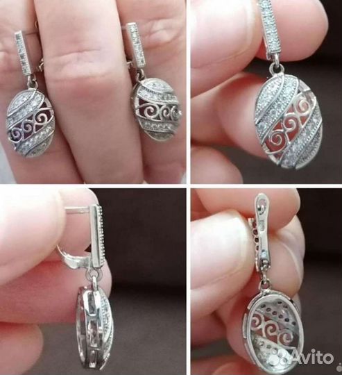 Серебряные серьги, новые