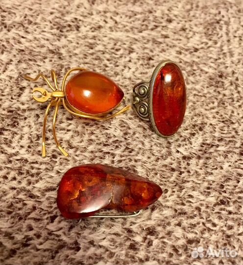 Украшения из янтаря СССР