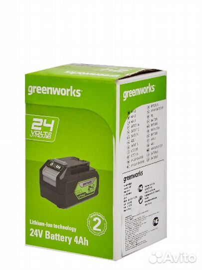 Аккумулятор Greenworks G24B4 4 Ач 24 В