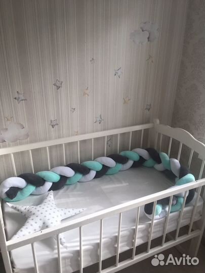 Бортик коса в детскую кроватку новый 210 см