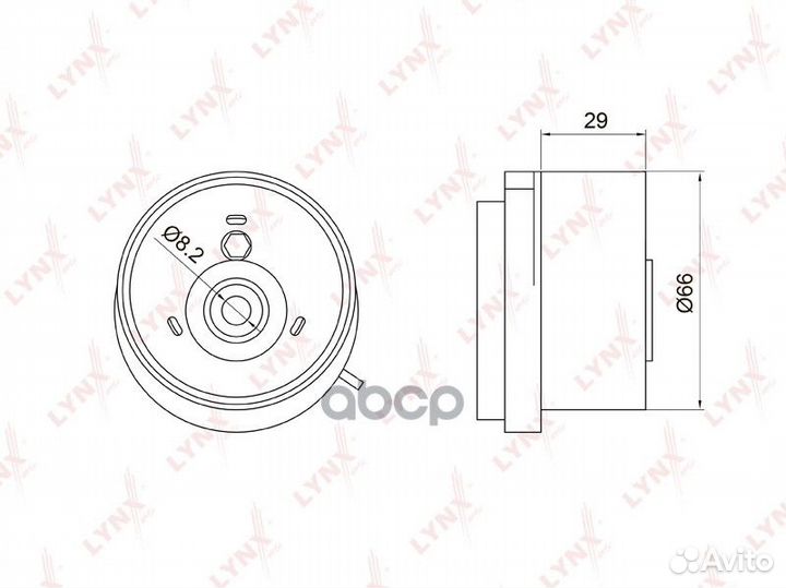 Ролик натяжной / грм chevrolet Aveo 1.4-1.6 08