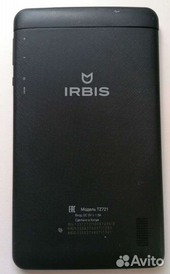 Планшет Irbis tz721 8 gb с чехлом