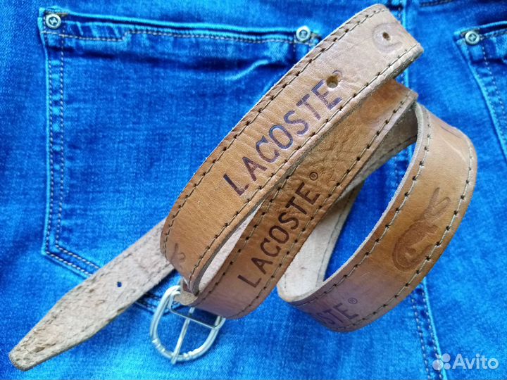 Ремень натуральный кожаный Lacoste