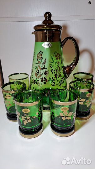 Набор Богемское стекло 1970 - 80 -е годы с бирками