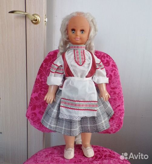 Кукла СССР 60 см в белорусском костюме