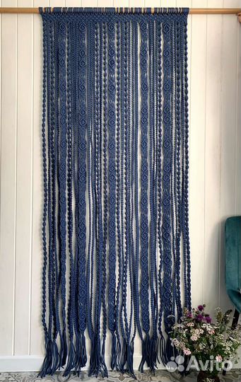 Штора макраме / плетеная штора/ вязаная штора