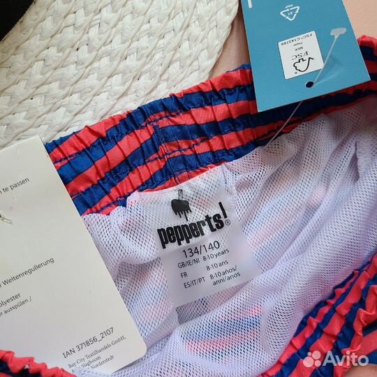 Новые шорты с сеткой Pepperts для мальчика 134-140