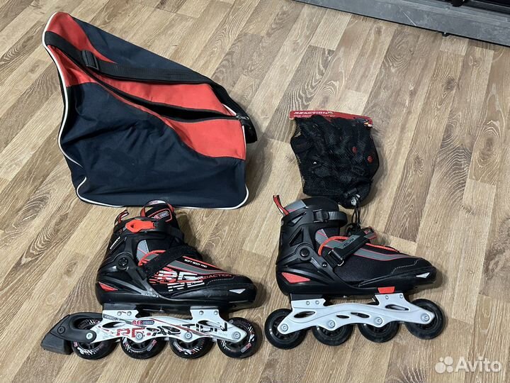 Роликовые коньки детские reaction rainbow 36-41