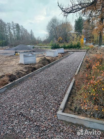 Установка поребрика/ бордюров/бортовых камней