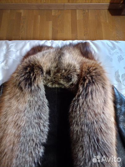 Шикарная дубленка bda из натуральной кожи с мехом