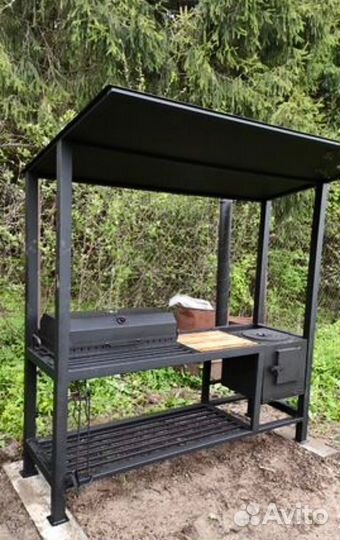 Мангалы с крышей лофт