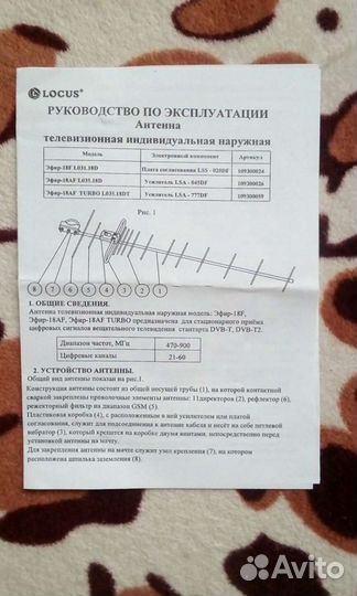 Антенна и кабель