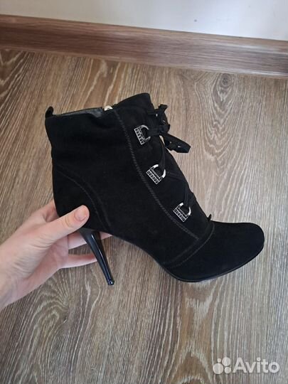 Ботильоны демисезонные женские натуральная замша