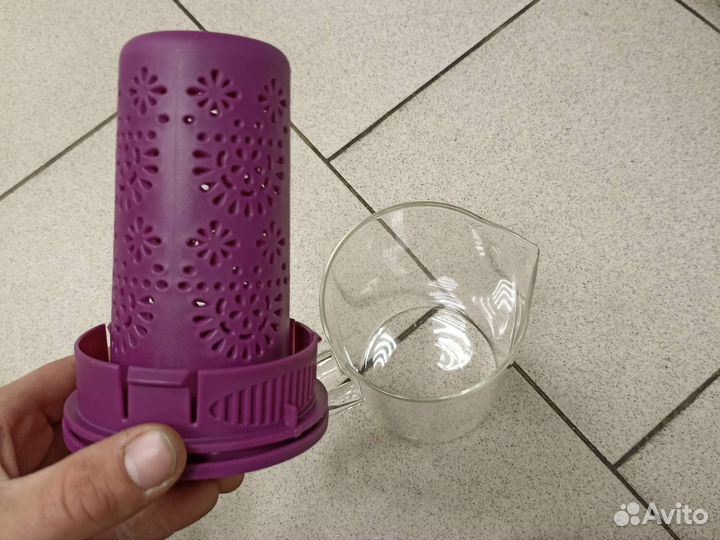 Чайник заварочный стеклянный с подставкой