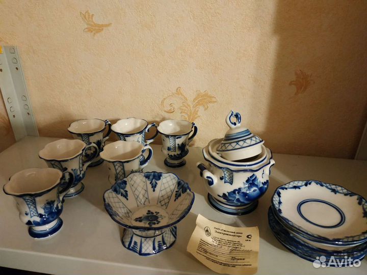 Сервиз чайный гжель