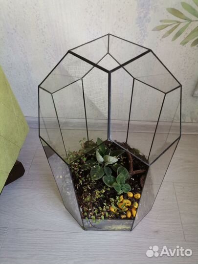 Ваза для флорариума бонсариума большая