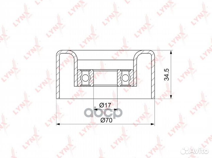 Ролик натяжной приводного ремня PB5130 lynxauto