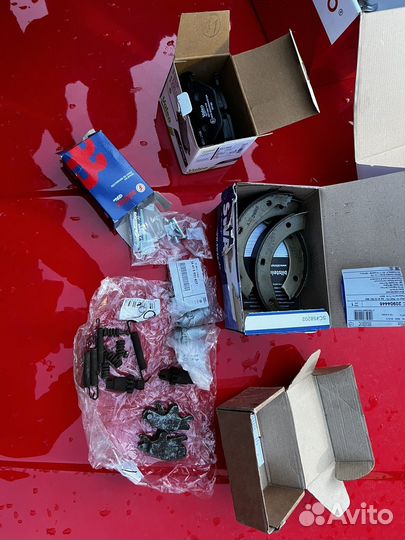 Механизм ручника, комплект задних колодок bmw e32