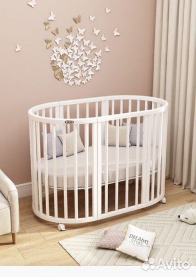 Кроватка трансформер круглая