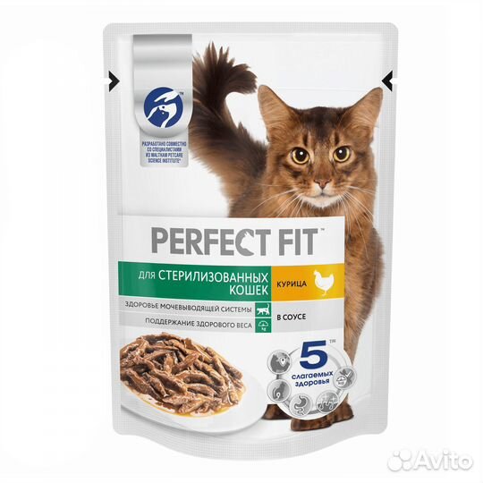 Влажный корм Perfect Fit Sheba Whiskas Felix 75г