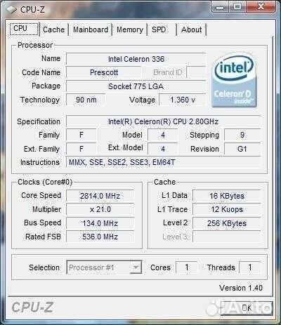 Intel celeron d 336