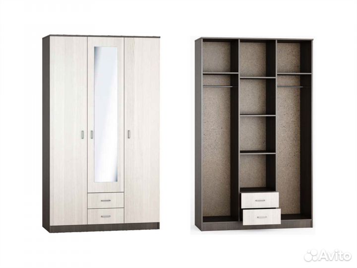 Шкаф Тополь 03 в ассортименте 120х222х48