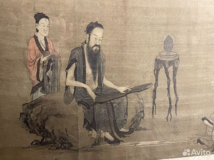 Китайская Антикварная Картина Будда Китай